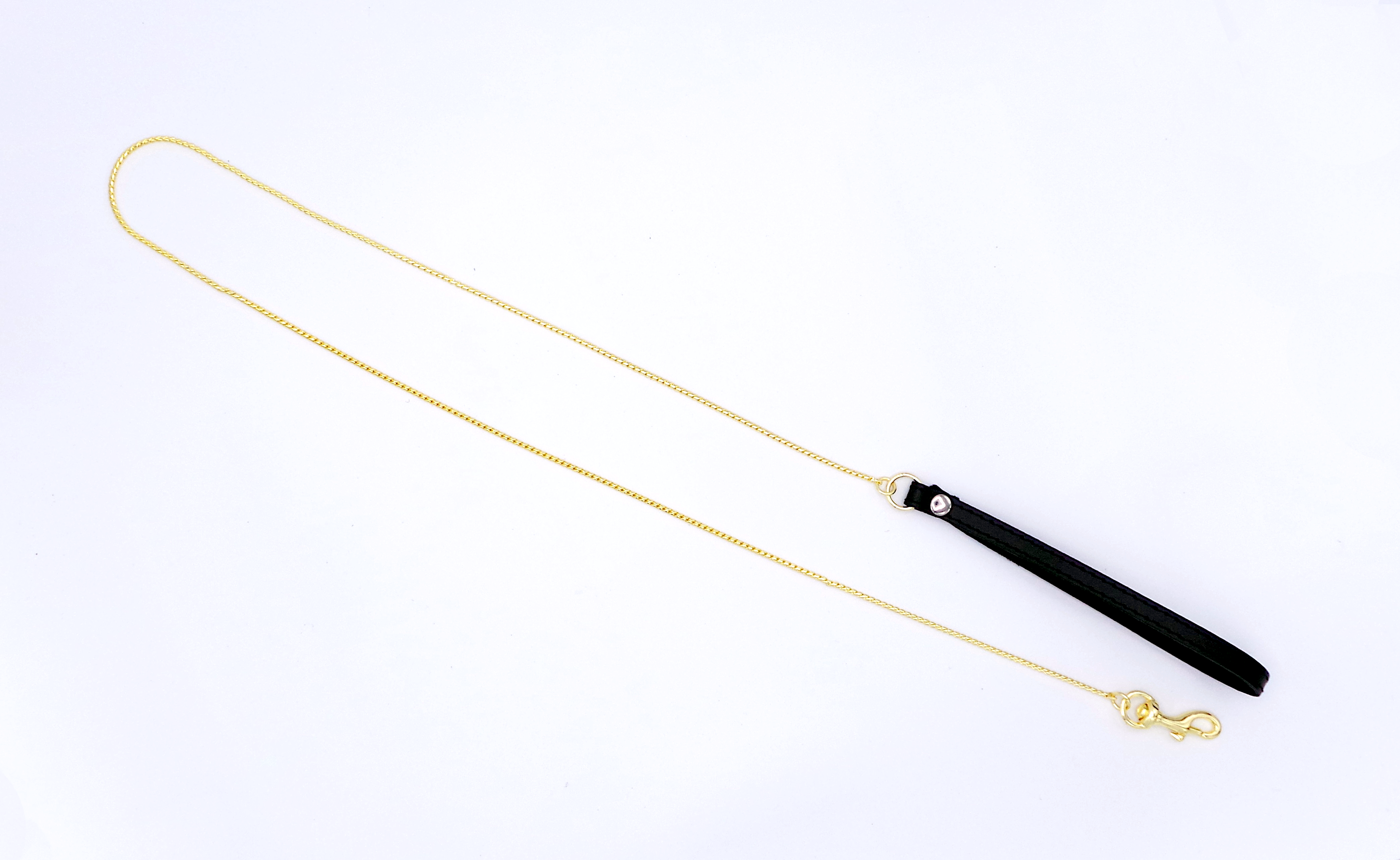 delicate gold-colored lead with hand strap
