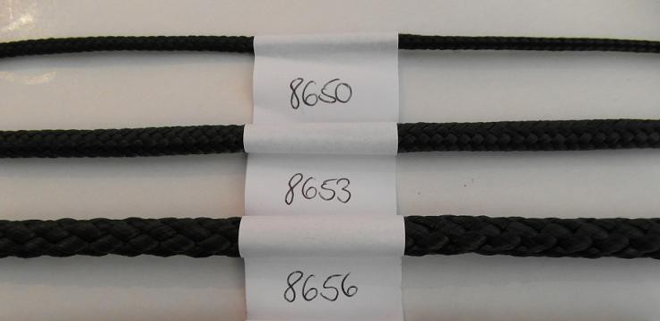 Braided polypropylene rope, 8 mm, black