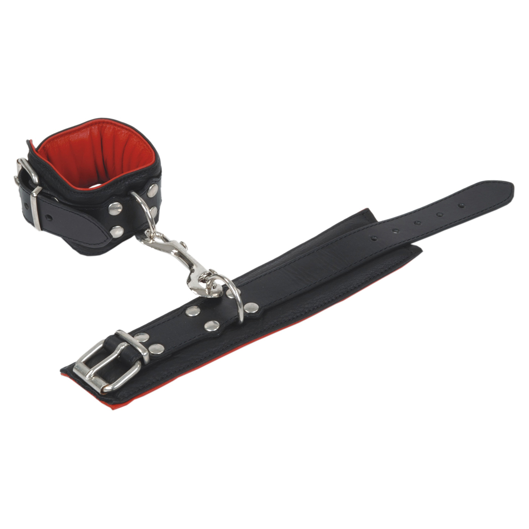 Amor ankle cuffs black-red
