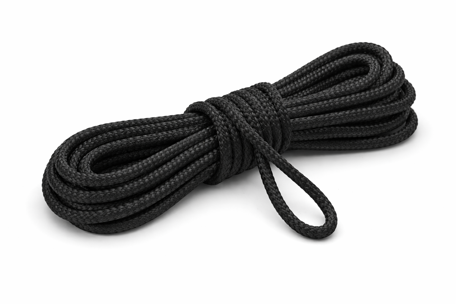 Braided polypropylene rope, 8 mm, black