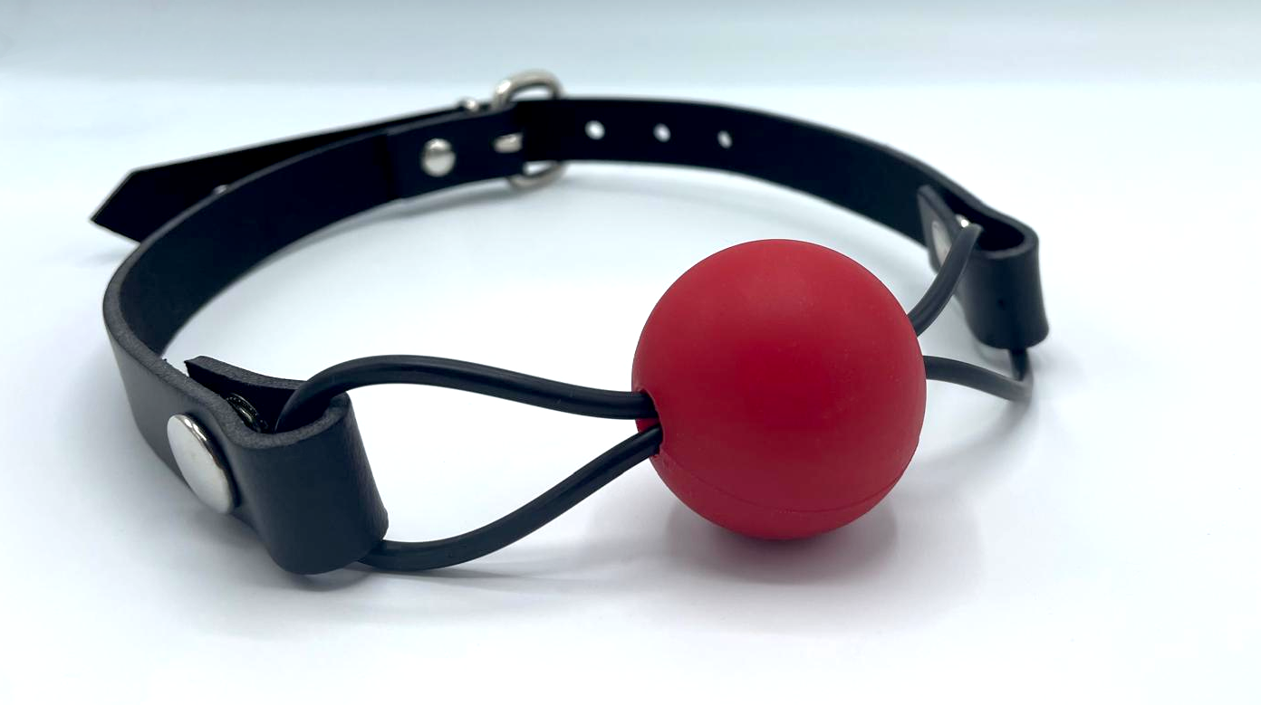 Mouth gag with red silicone ball 40 mm FunFactory!