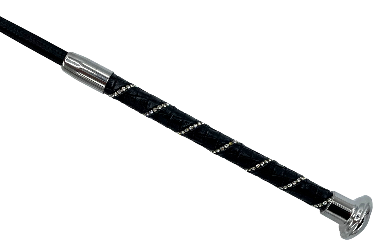 Crop with rhinestones in the handle