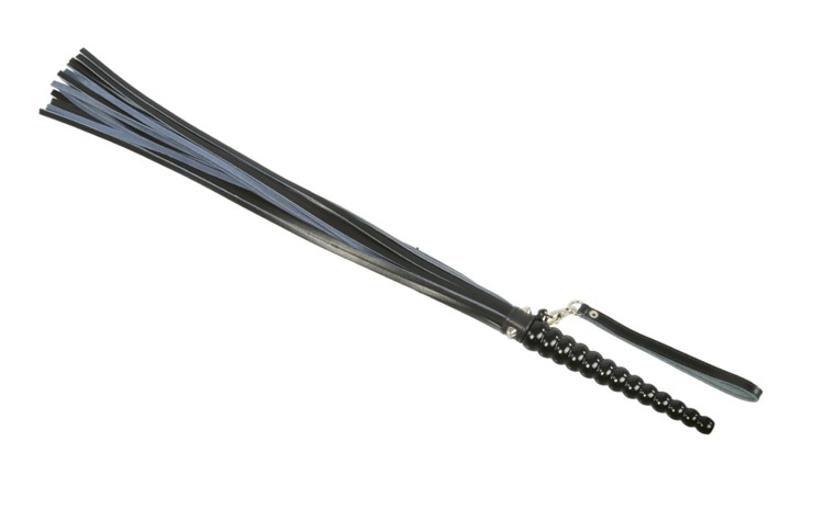 Whip with lacquered wooden handle