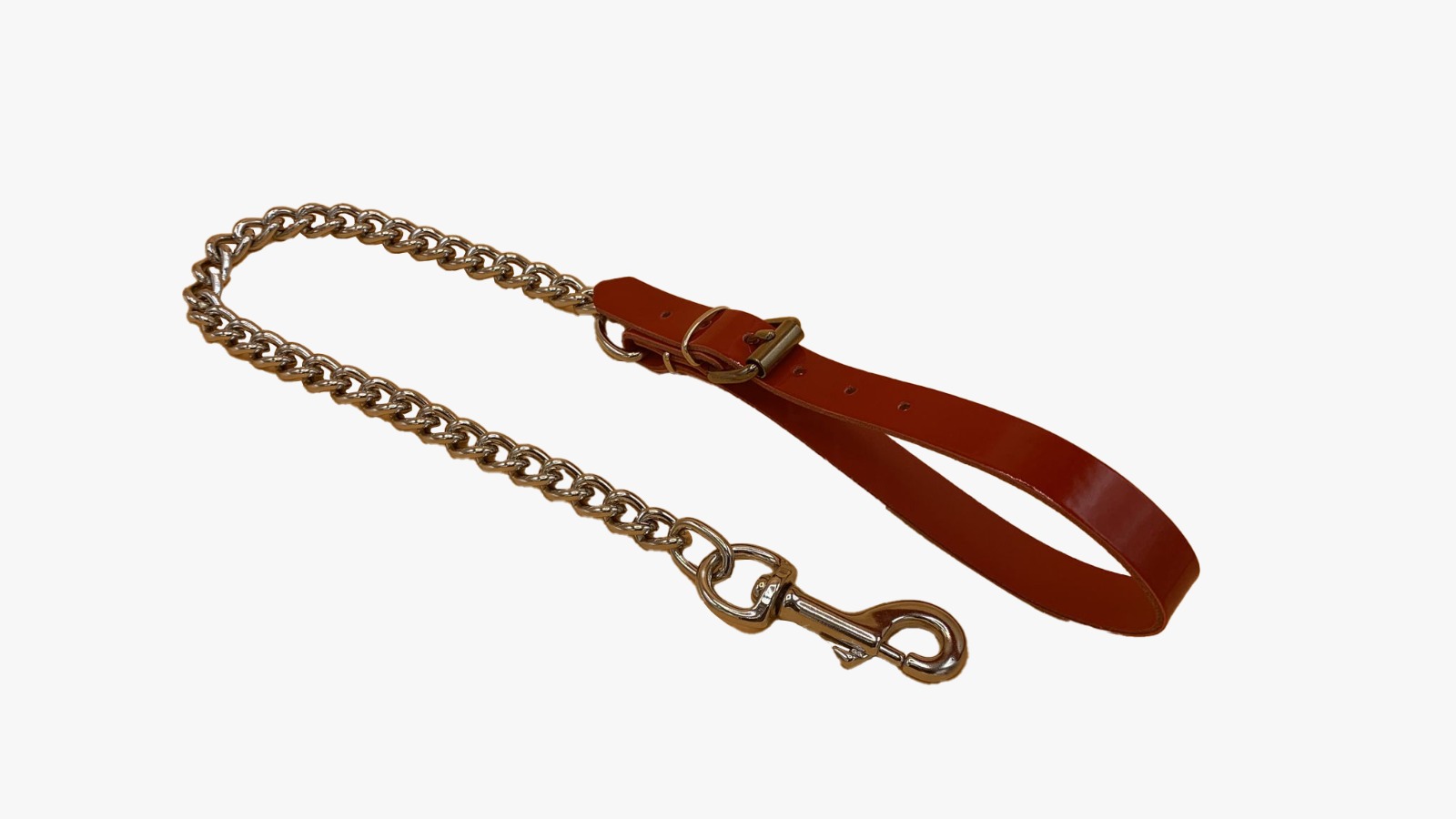 Lead line with red patent leather loop