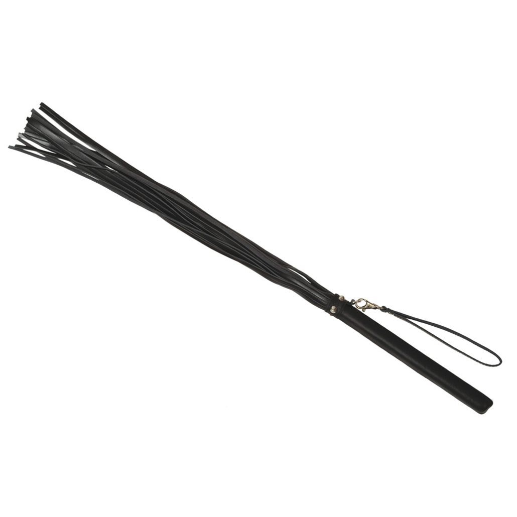 Whip with leather covered stick handle