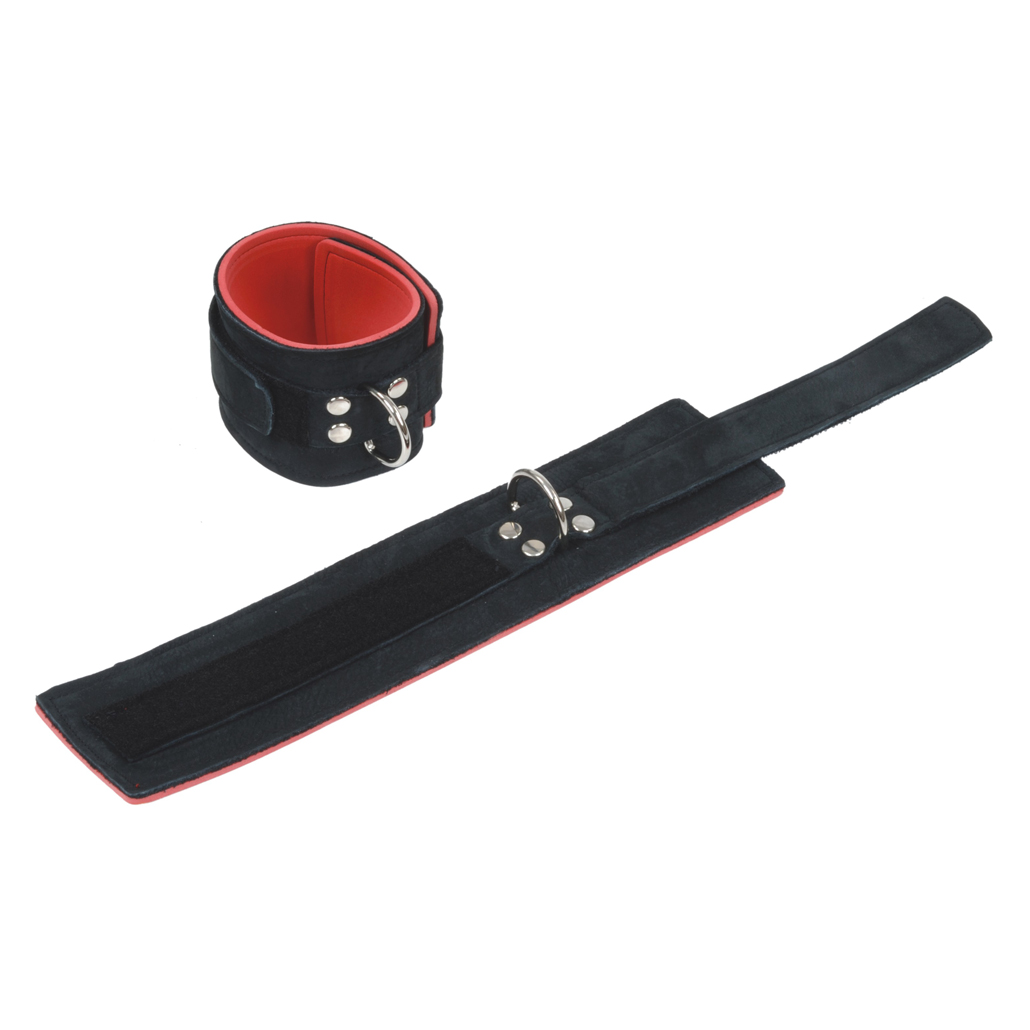 Foot cuffs, outside suede inside foam rubber