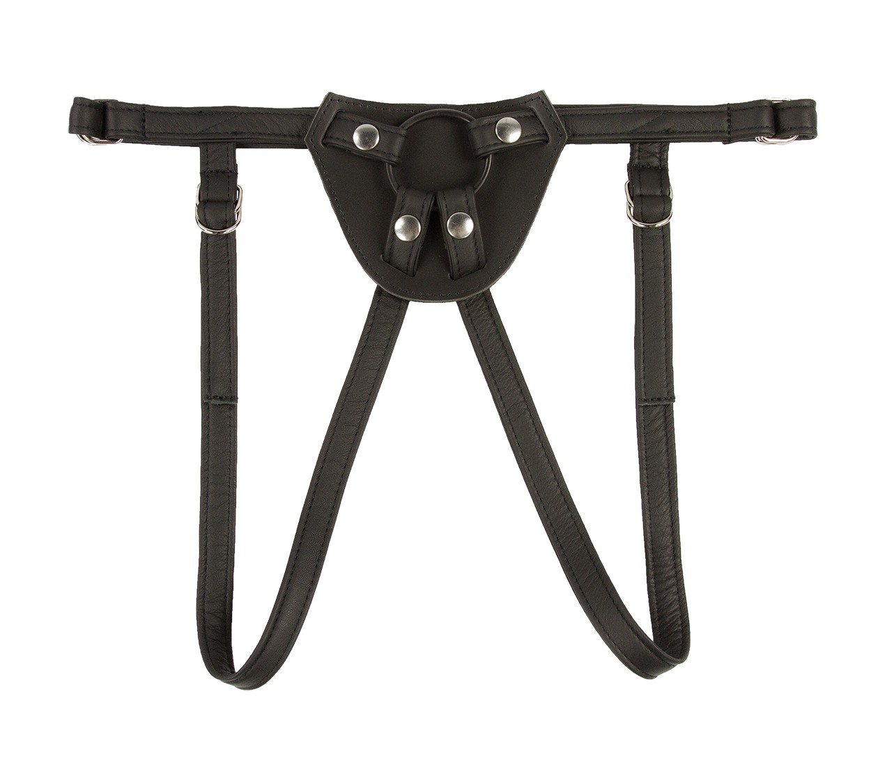 Dildo harness strap on black for pegging