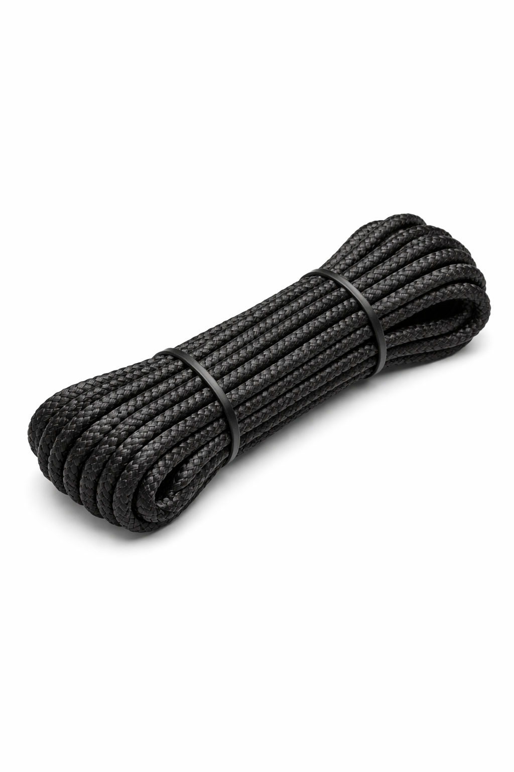 Braided polypropylene rope, 6 mm, black