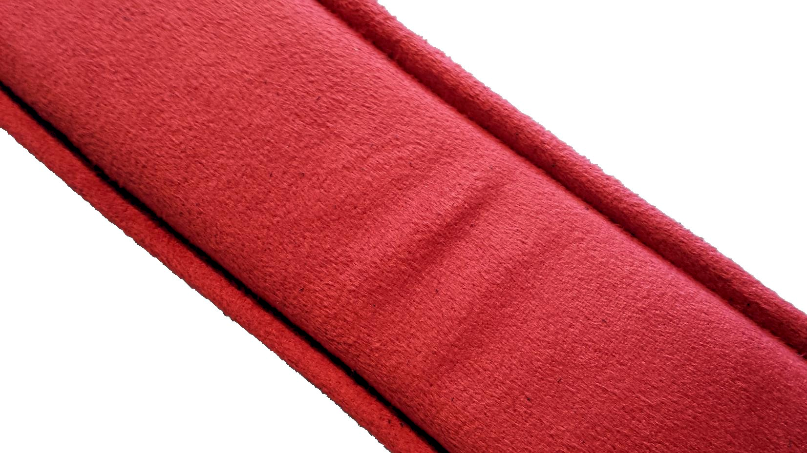 Collar inside red imitation suede