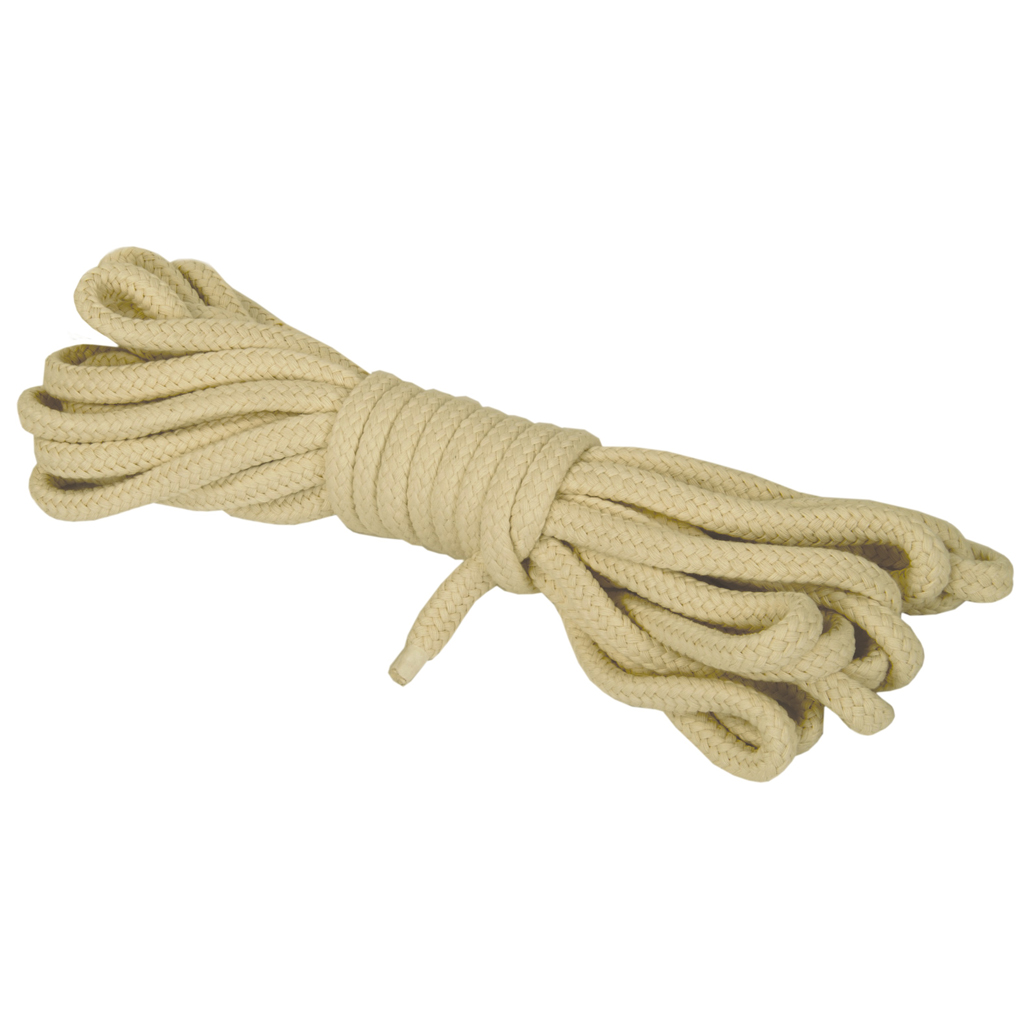 Braided cotton rope with core, 10 mm