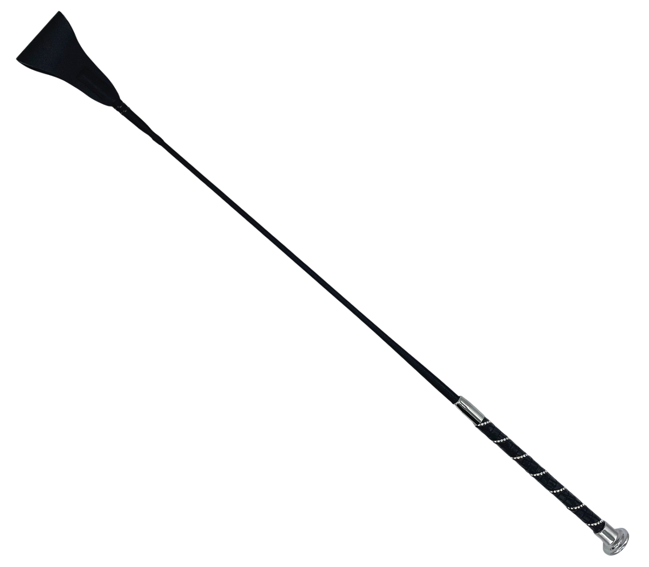 Crop with rhinestones in the handle