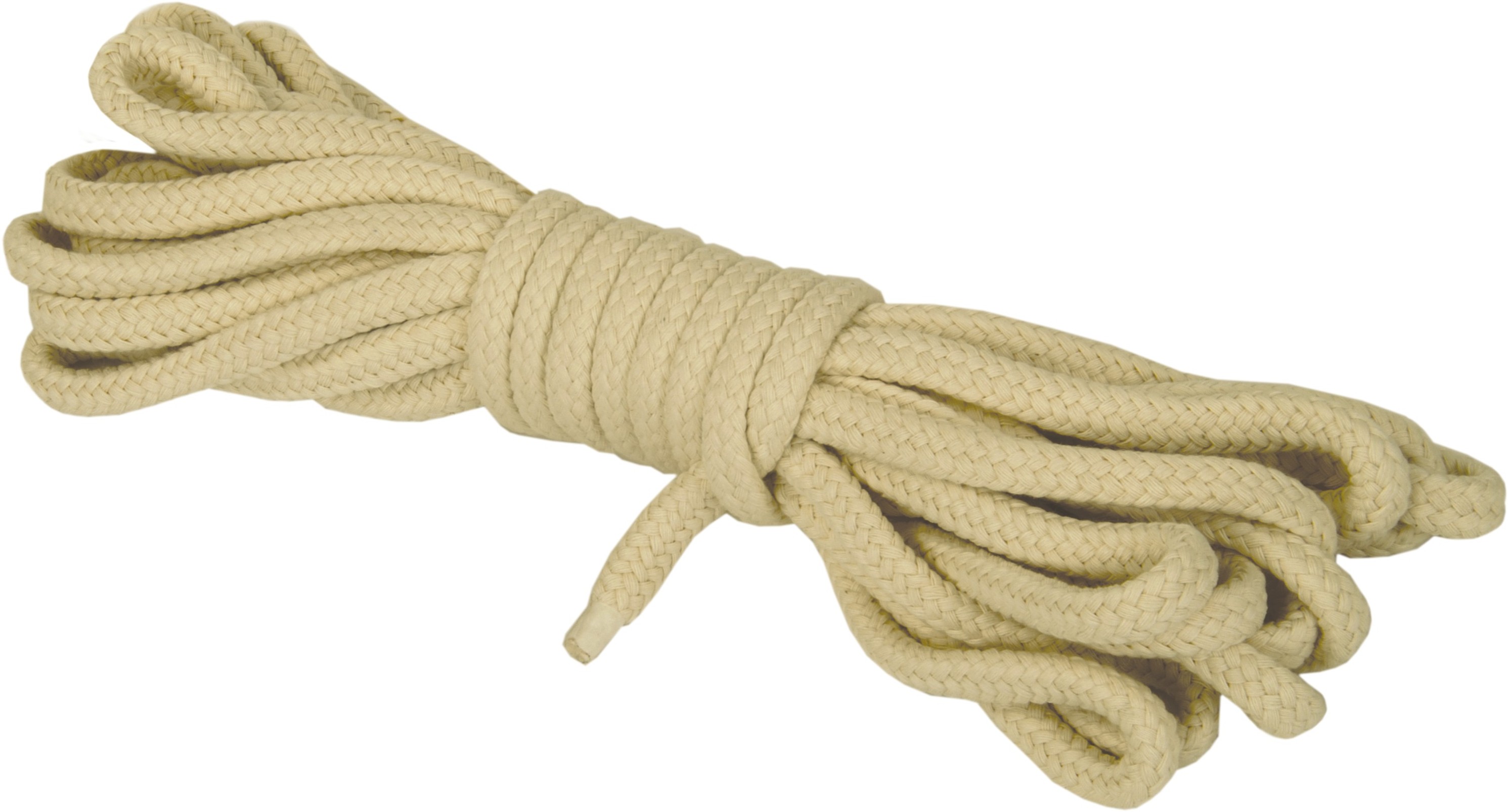 Braided cotton rope with core, 8 mm