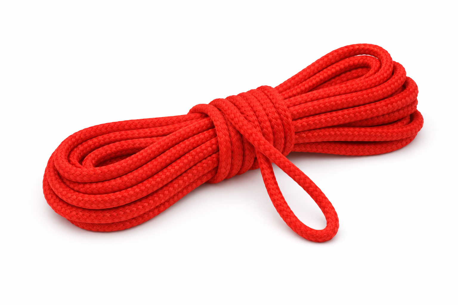 Braided polypropylene rope, 6 mm, red