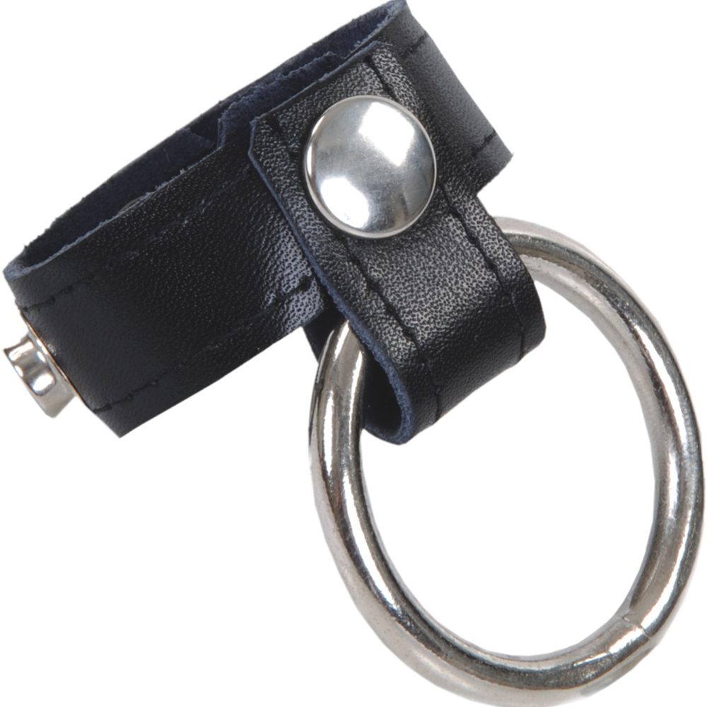Ball strap with steel penis ring