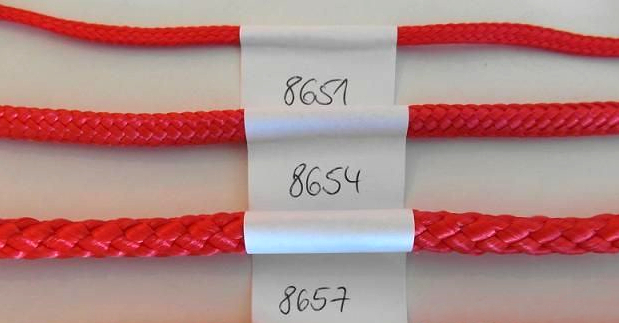 Braided polypropylene rope, 8 mm, red
