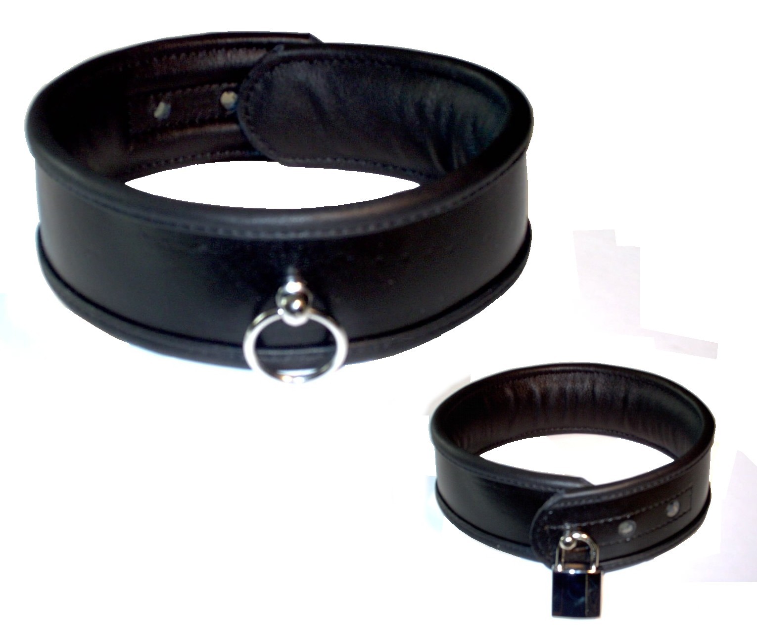 collar of the O, padded, lockable with lock