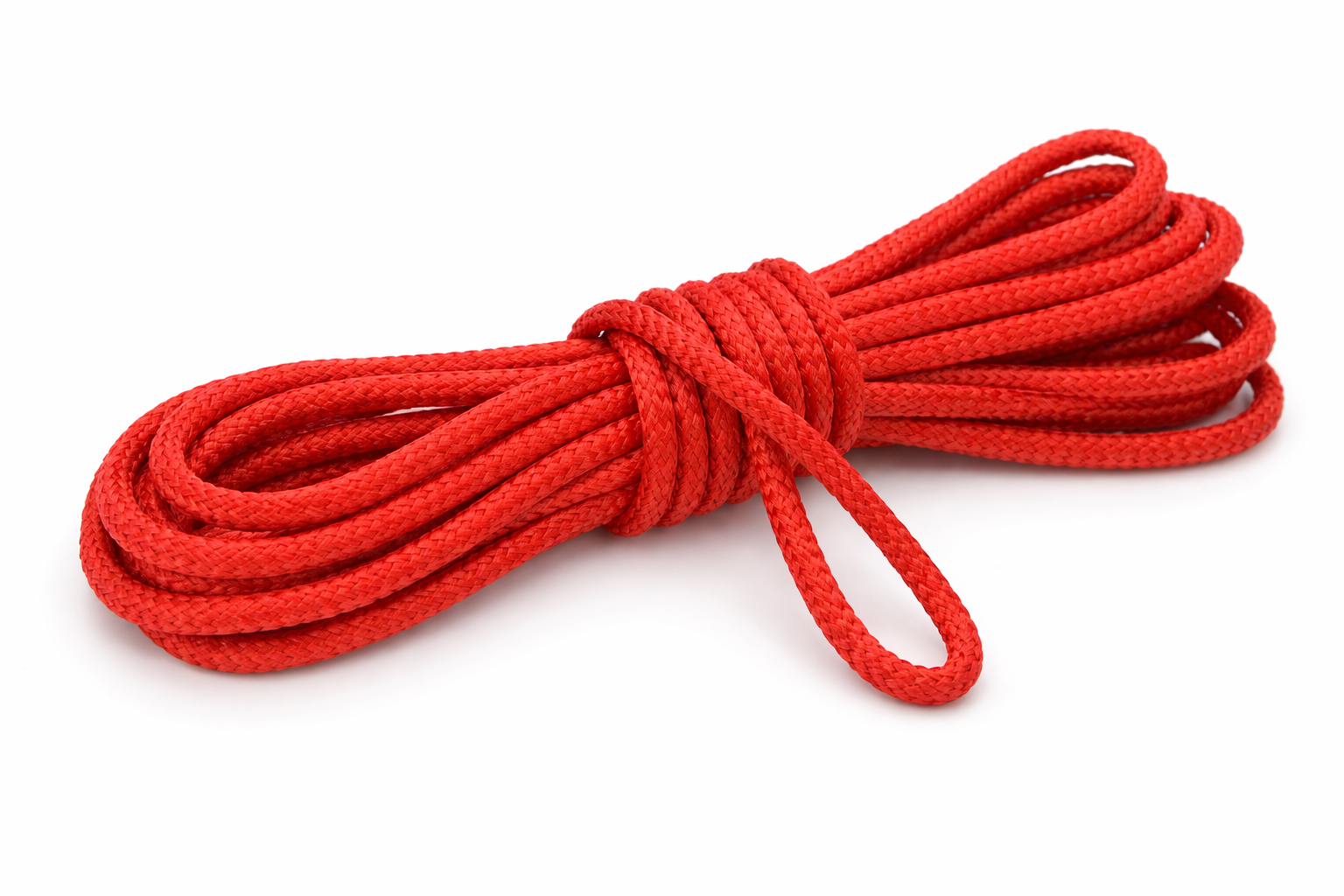 Braided polypropylene rope, 3 mm, red