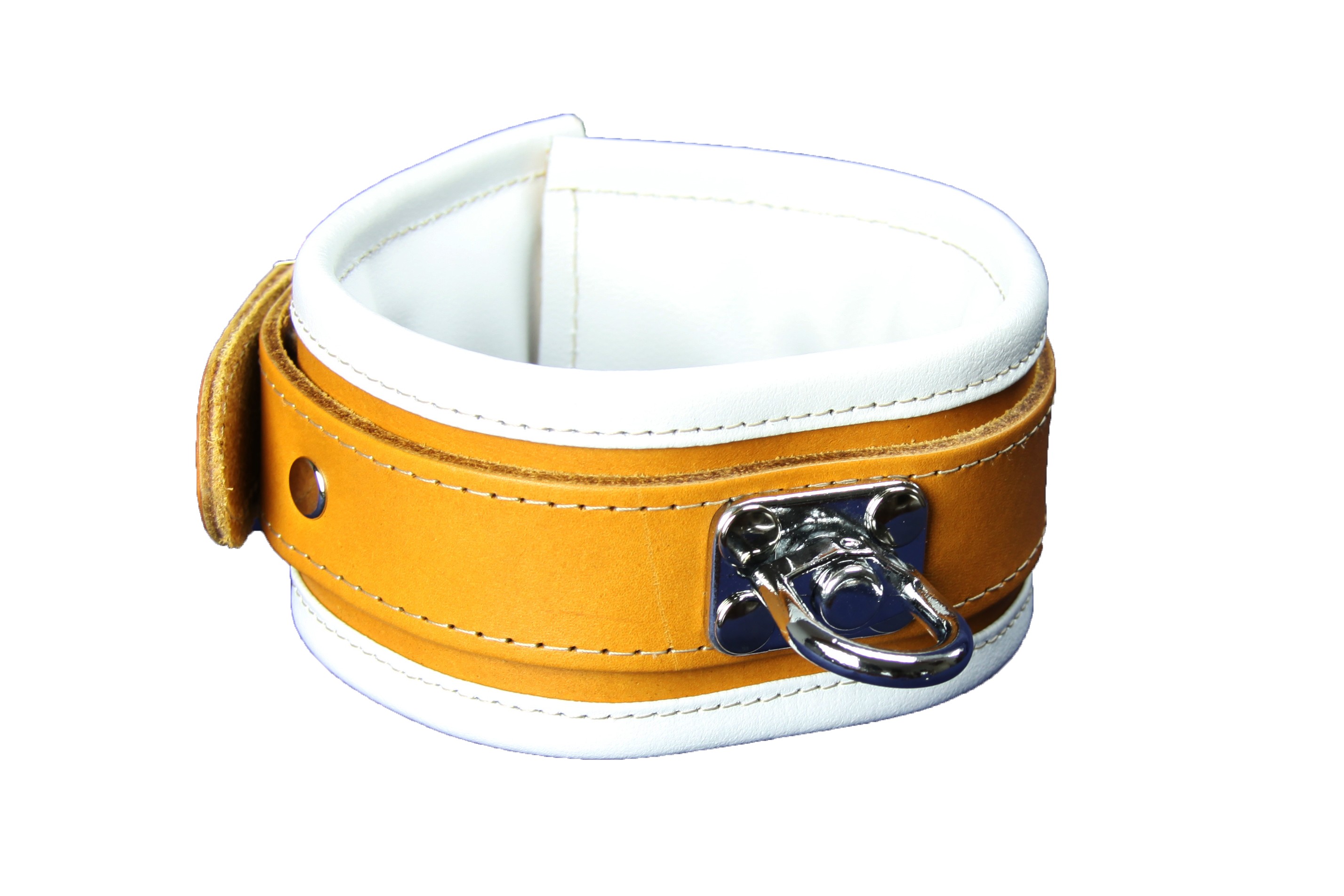 Collar brown/white with swivel