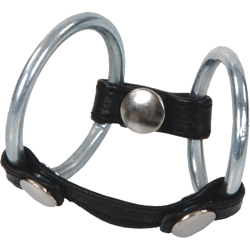 Metal testicle and penis rings with balls divider