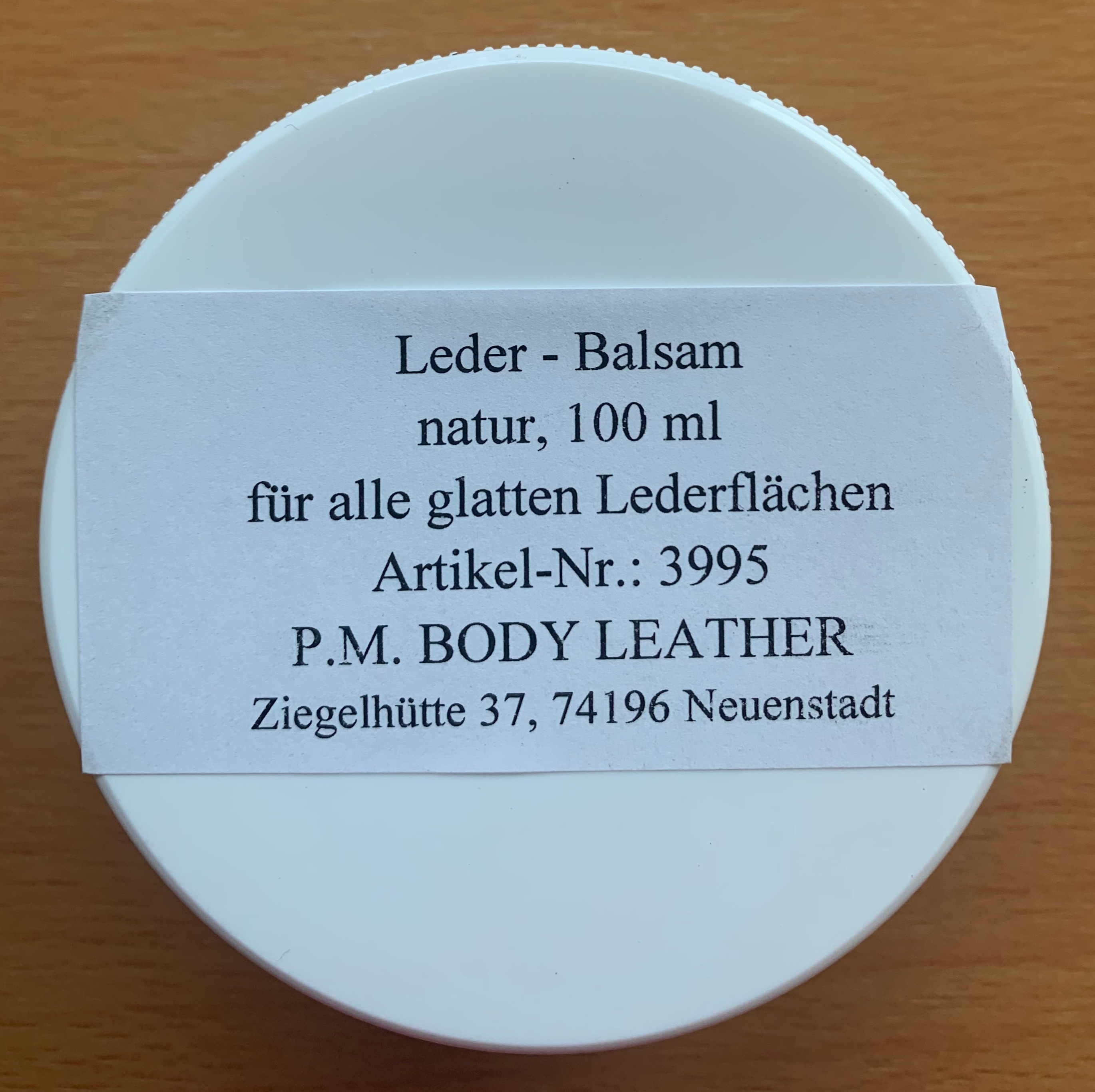 Leather care product, natural