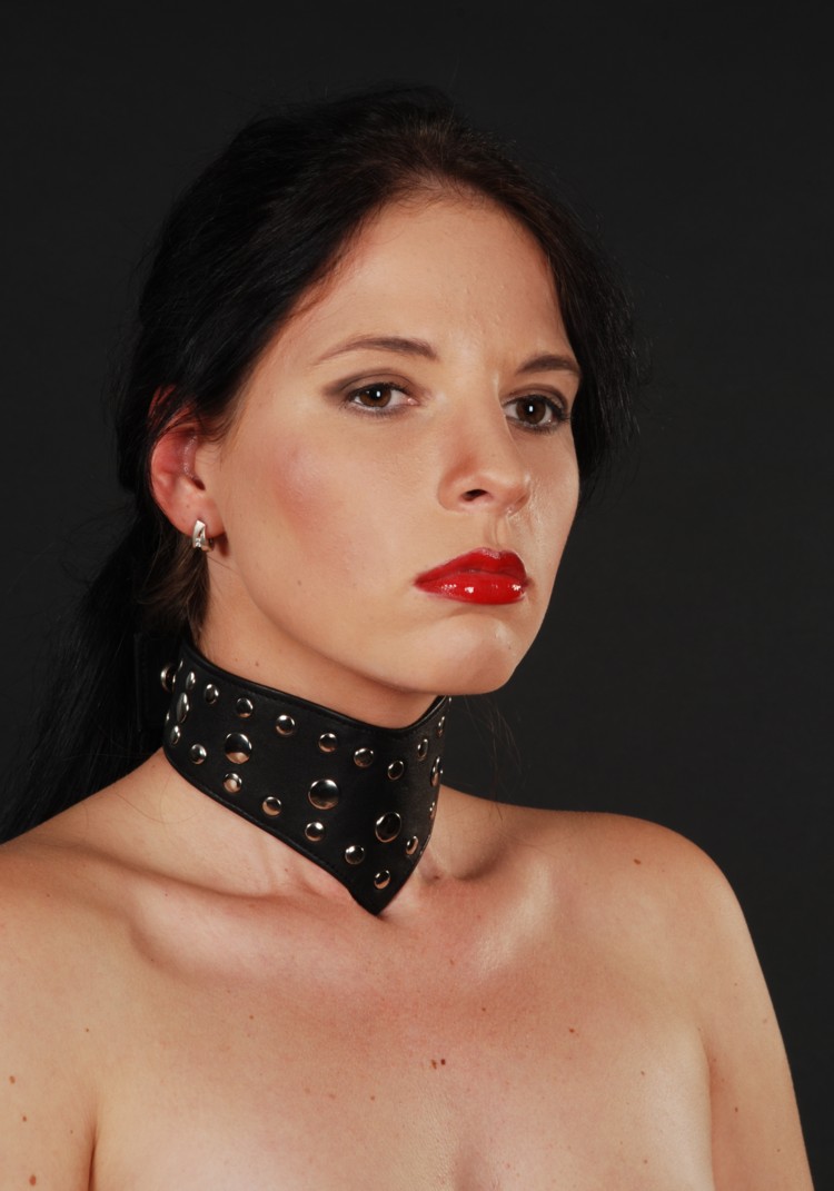 Domina collar with studs
